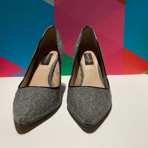 Grey tweed high heels
